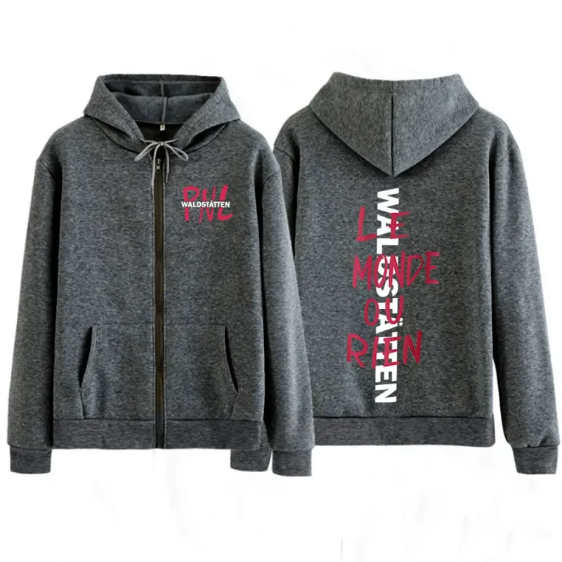 Rapper PNL Que La Famille Le Monde Chico Album Zipper Hoodies Men's Women Fashion Hip Hop Long Sleeve Zip Up Sweatshirts Jackets