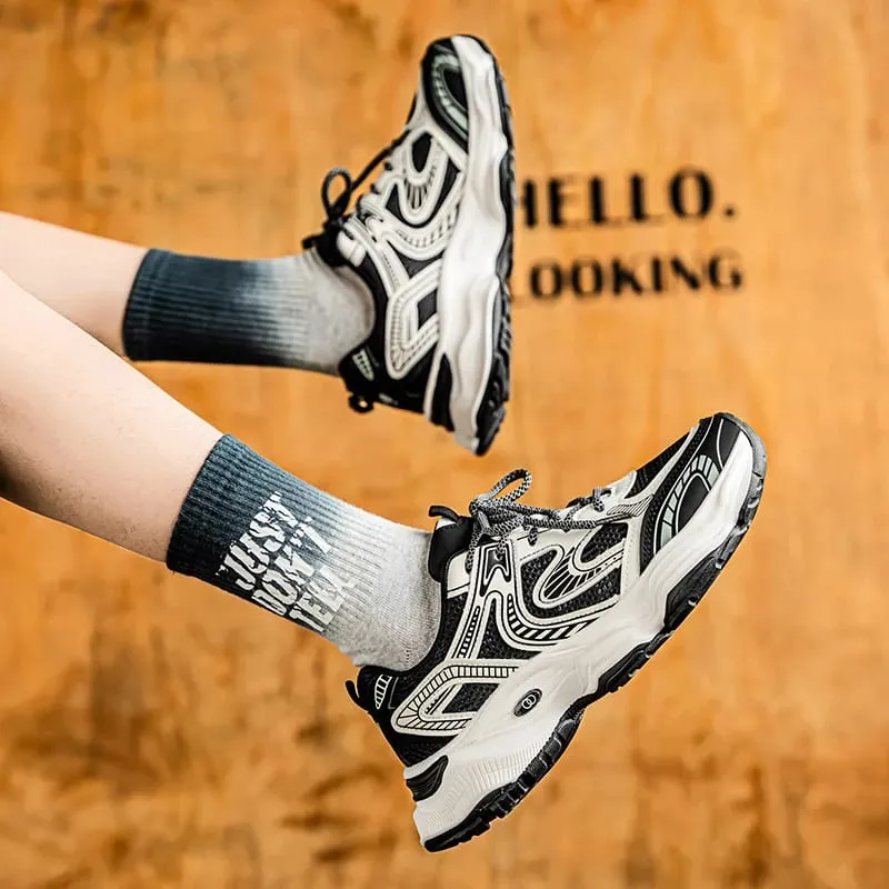 Men's casual sneakers spring summer new breathable soft-sole anti-slip outdoor running shoes fashion students speed sports shoes