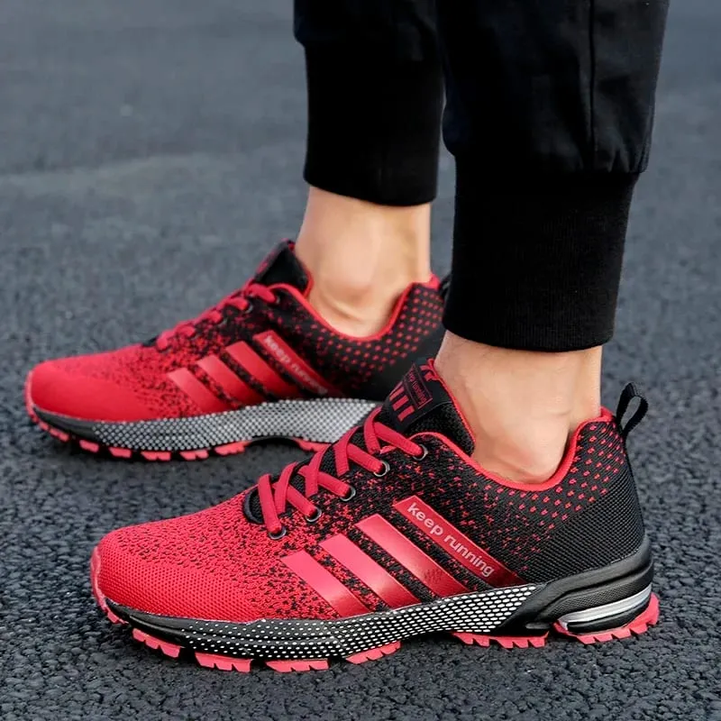 Men Outdoor Sneakers Summer Breathable Shoes for Men Lightweight Sneakers Comfortable Sports Walking Training Running Shoes