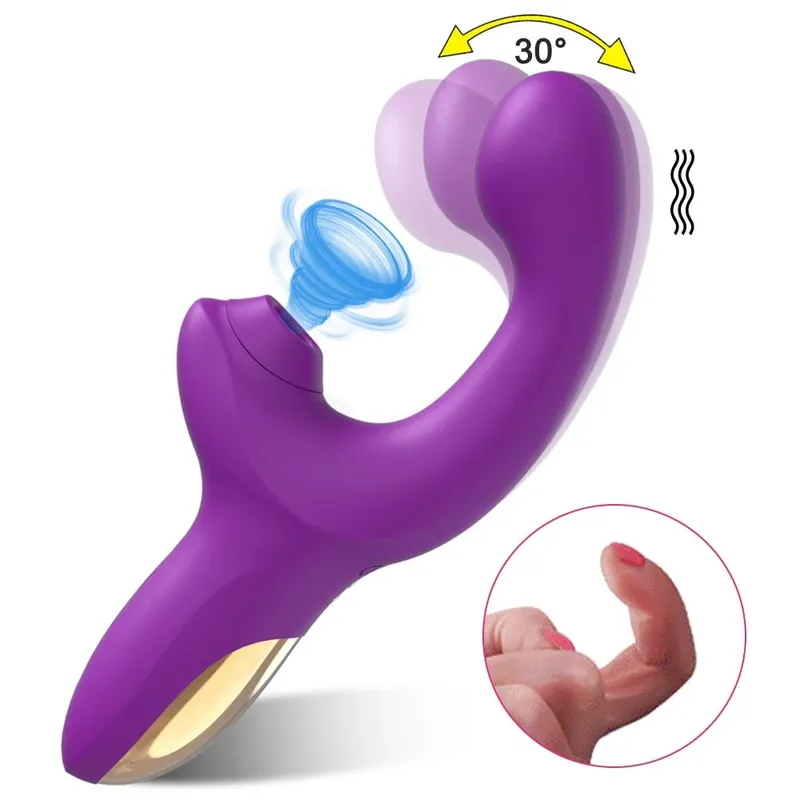 Sucking Vibrator Sex Toys for Women Vibrating Finger Massager with Suction Vibration Clitoral G Spot Stimulation Adult Products