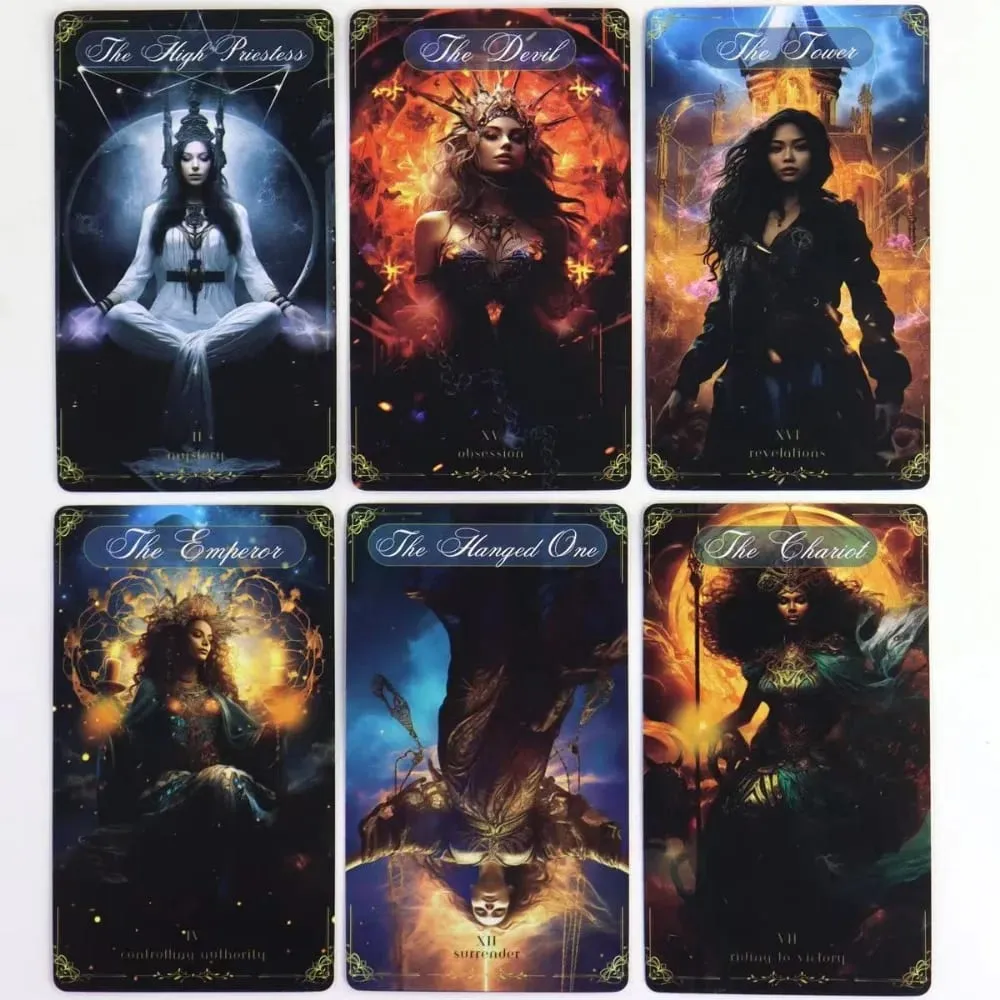 Divine Celestial Tarot 10.3*6cm with Empowering Women Taking Center Stage 78 Pcs Cards