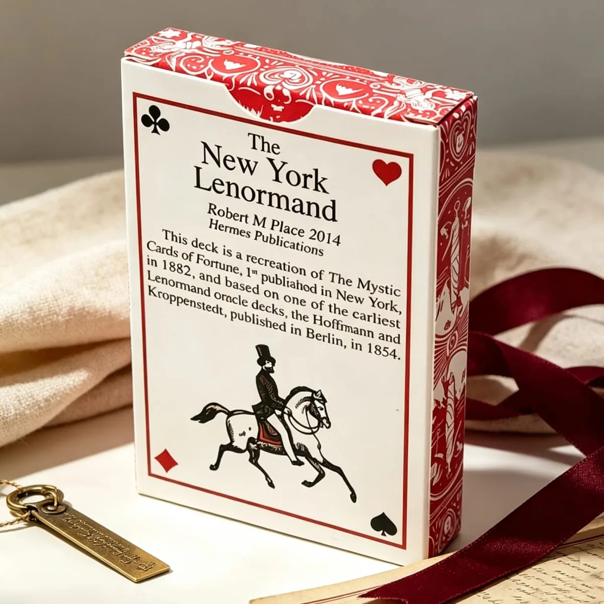 TheNew York Lenormand Deck – Historical 9*6cm 36-Card Divination Deck Vintage Style Cartomancy Cards Double-embossed