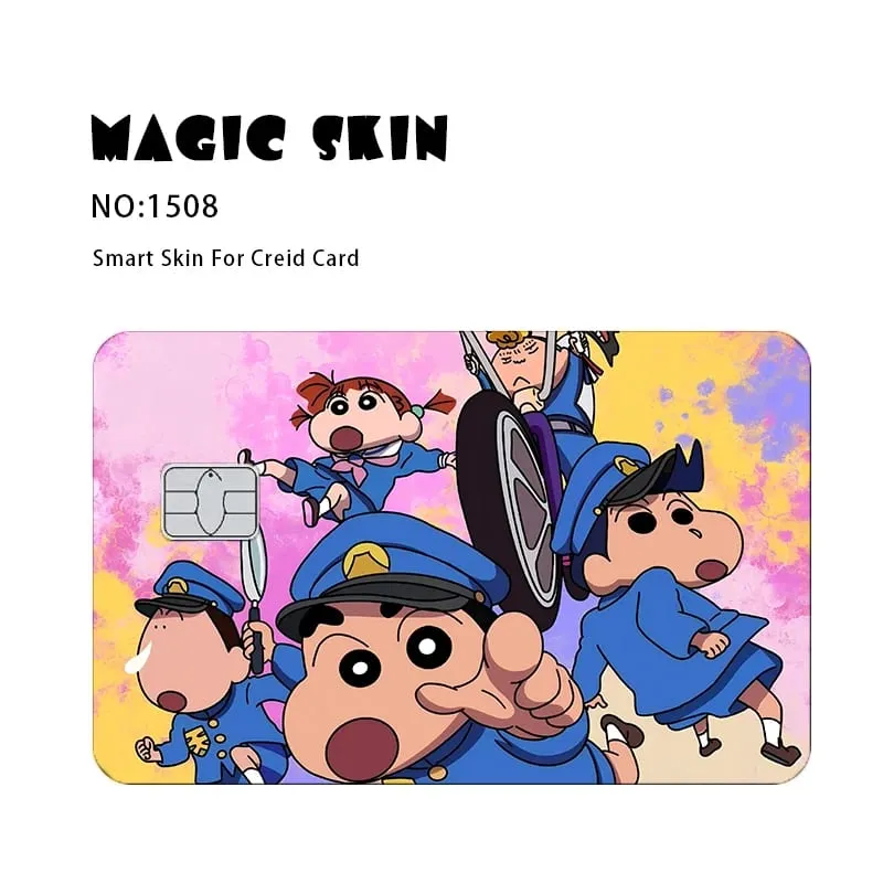 Anime Crayon Shin-Chan Matte Sticker Film Tape Skin for Credit Card Debit Card Cartoon Waterproof Stickers Small Chip Gifts Toys — image 11