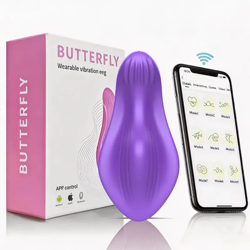 APP Wearable Vibrator Sex Toy for Women 9 Modes Powerful Two Point Stimulation Personal Massager Rechargeable Couple Sex Toys