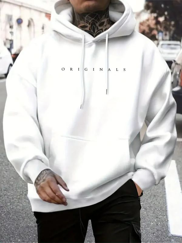 Trendy, Casual, Fashionable, Loose, ORIGINALS Letter Printed Long-Sleeved Men's and Women's Hooded Sweatshirt, Warm Pullover — image 7
