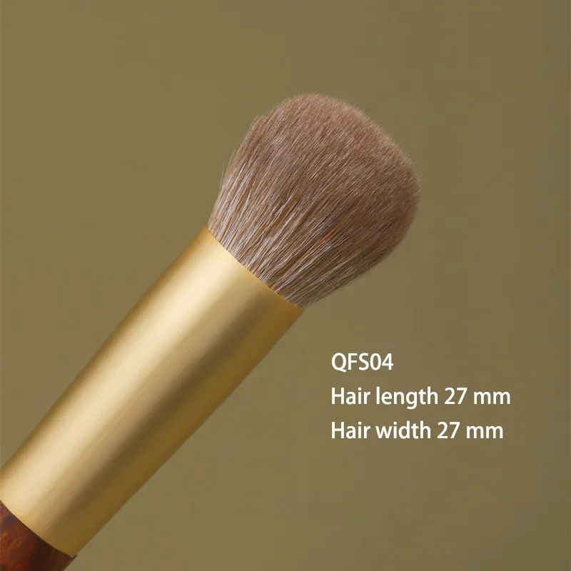 Weasel Goat Hair Foundation Liquid Blush Brush Professional Hand Crafted Makeup Brushes 1PC Short Rosewood Handle Make Up Brush