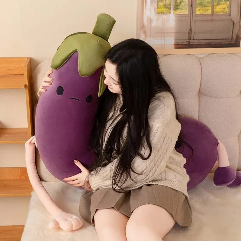 Soothing Pillow Banana Eggplant Suitable for Bedroom Home Decoration Soft Materialplush pillow ，stuff Suitable for Holiday Gifts