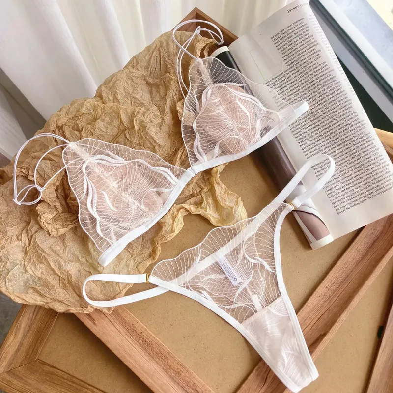 Summer Lightweight French Front Button Bra Set Thin Breathable Beauty Back Lingerie Casual Daily Women Underwear 32-38