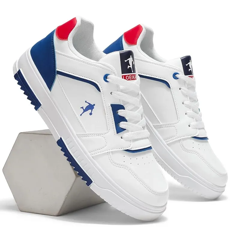 Fashion Forward Men's Casual Trainers - Clean Lines Contrasting Red Trim Must-Have for Sneakerheads & Style-Conscious Buyers
