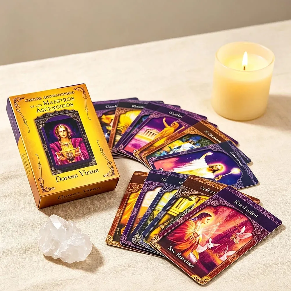 Adivinatorias De Los Maestros Ascendidos Oracle Cards 44 Cards Spanish Version Fate Divination Board Game Cards Game