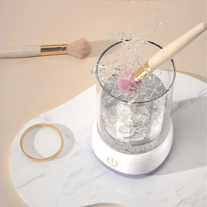 Professional Makeup Brush Cleaner Makeup Tool Washer Portable Automatic Cosmetic Brushes Cleaner Machine for Home Vanity Travel