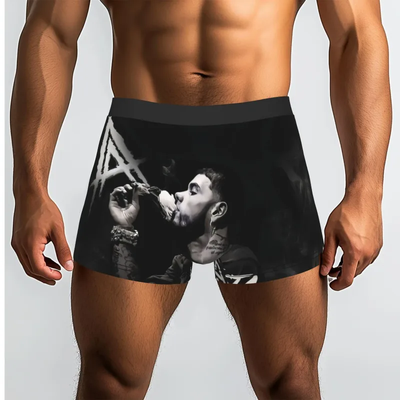 Male Funny A-Anuel AA Underwear Boxer Briefs Stretch Shorts Panties Underpants