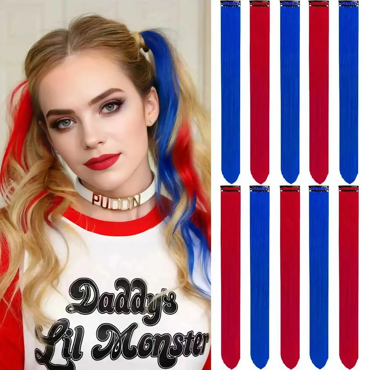 Perruques en liquidation | Perruques synthétiques à clips sans colle, 18 couleurs, économiques, pour Cosplay Lolita, usage quotidien