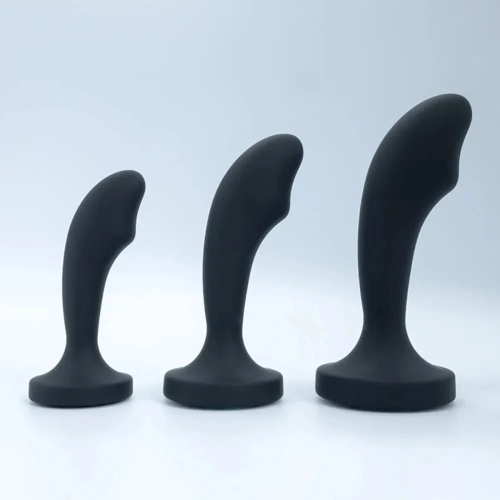 Silicone Anal Plug for Women 3 Sizes Butt Plug Crystal Base Anal Sex Toys For Woman Men Anus Dilator Stimulation Trainer Adults