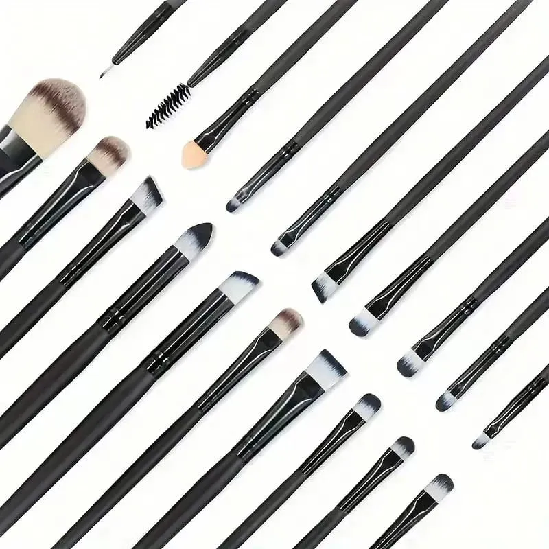 20Pcs Professional Makeup Brushes Set Soft Synthetic Hair Cosmetic Brush for Foundation Eyeshadow Eyebrow Eyeliner Blending Make