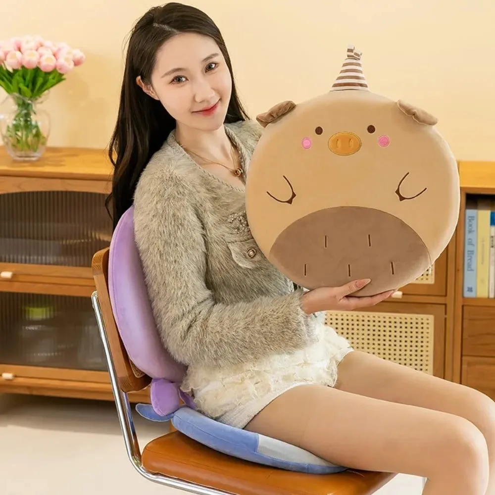 Universal Cartoon Animal Dog Cat Chair Cushion Comfortable Thick Seat Pads Soft For Office Student Dormitory Car