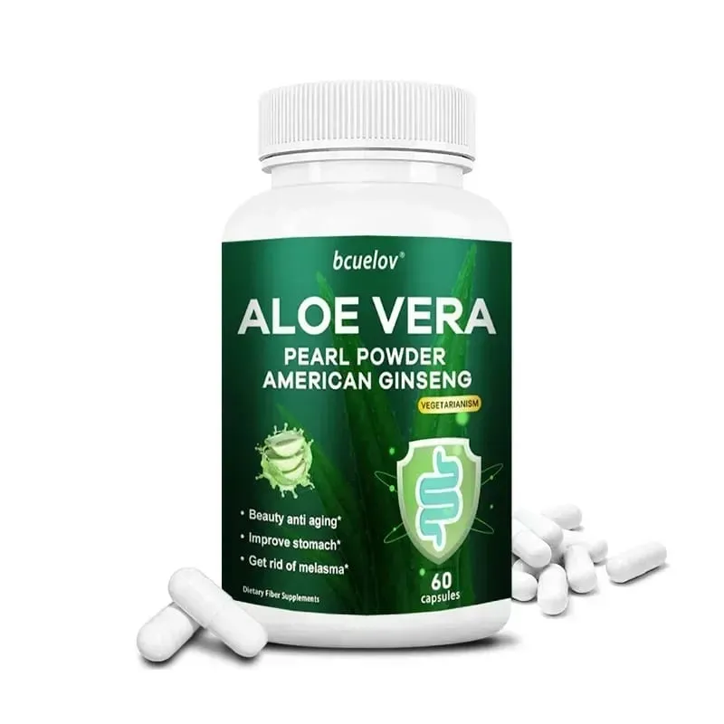 Aloe Vera Extract Capsules Helps Relieve Constipation Colon Cleansing and Detoxification and Manages Weight Metabolism