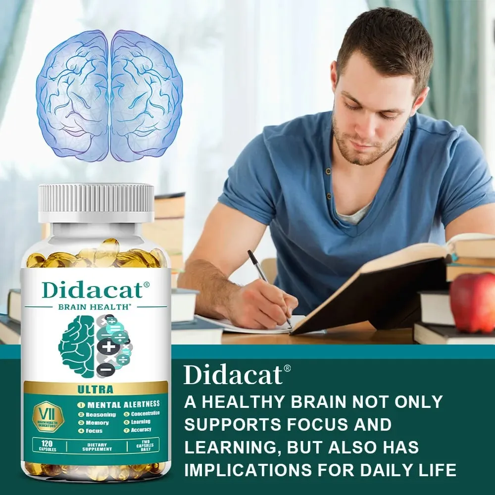 Phosphatidylserine Capsules - with Vitamins B6 and B12 Enhance Memory and Concentration Refresh The Mind Support Energy