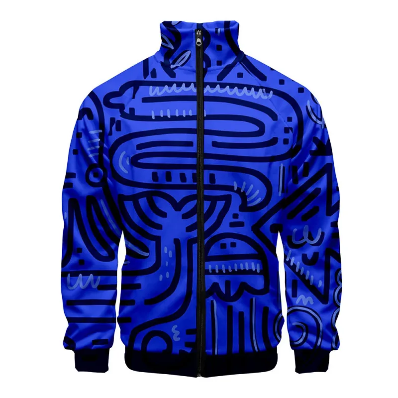 Popular Marine animals dolphin 3D Print Zipper Raglan Jacket Windbreaker Boys/Girls Comfortable Stand Collar Jackets Coats