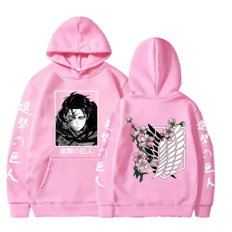 Nueva sudadera con capucha gigante de ataque Levi con capucha gráfica ropa para hombres y mujeres otoño cálida sudadera con capucha calle Top