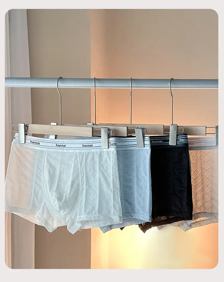 Bagong Kasuotang Panlalaki sa Tag-init, Panlalaking Boxer Brief, Plus Size na Breathable Underwear, Manipis na Maluwag na Panlalaking Kumportableng Solid na Kulay na Short