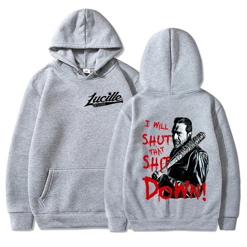 Men And Women Negan This Is Lucille The Walking Dead Printed Hoodie Casual Tops Unisex Harajuku Long Sleeve Sweatshirts New