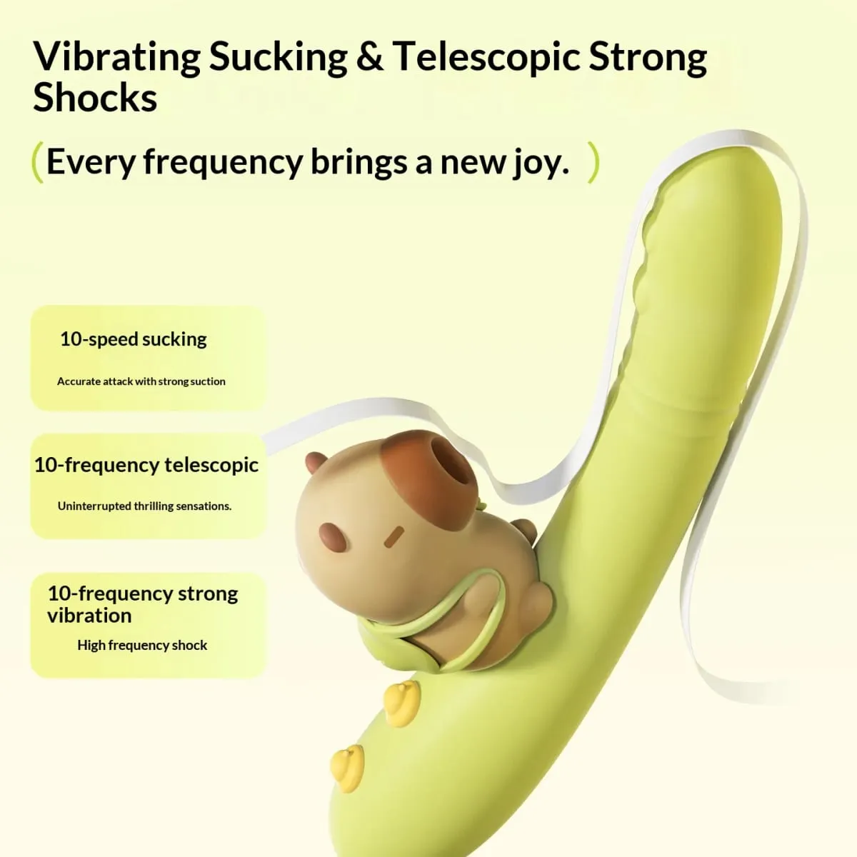 2-in-1 Vibrator Split-Design Sex Toy Women's Clitoral Suction Vibrator Silicone Dildo G-Spot Thrusting Dildo Adult Toys