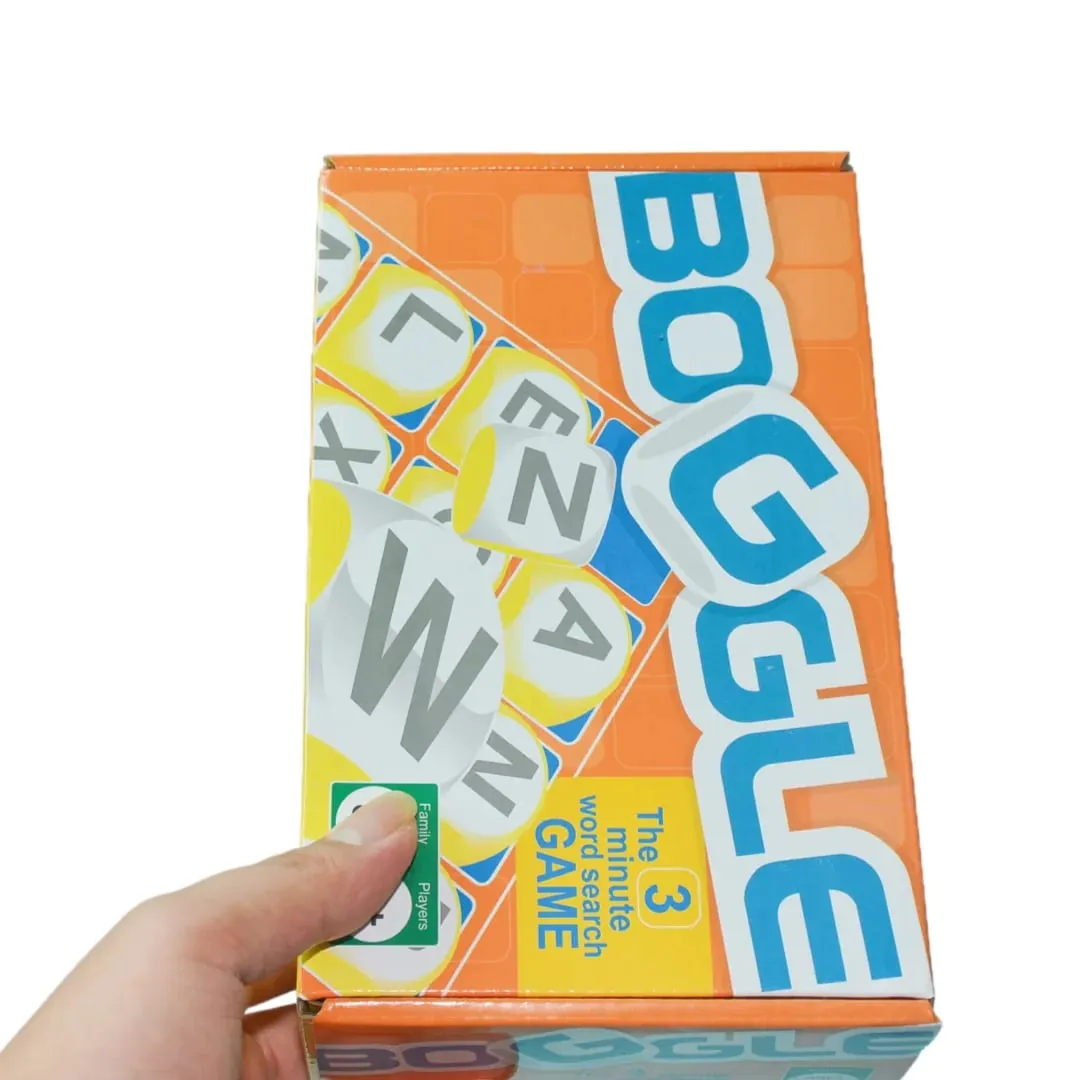 "Boggle: the Fast-Paced 3-Minute Word Search Dice Game" Word Spelling Game Dice Spelling Game Letter Puzzle Interactive Board Game Ideal for Parties Perfect as a Holiday Gift.