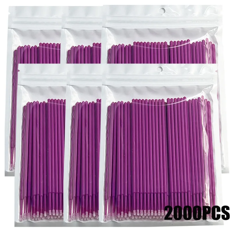 300/2000pcs MicroBrush Eyelash Cleaning Brush Lash Extension Individua Tools For Eyelashes Removing Swab Micro Makeup Brushes