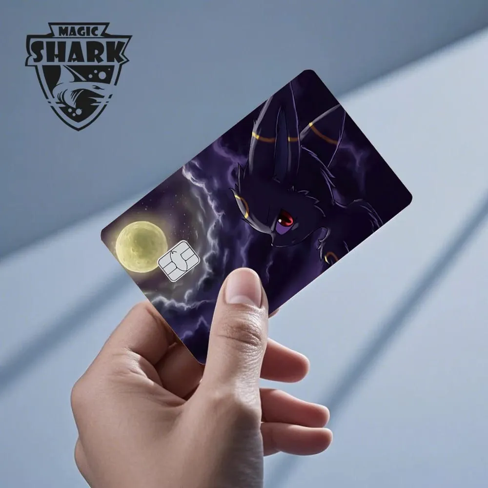 Maigc Shark Cute Pokémons Mewtwo Eevee Pikachu Gengar Adesivo Capa de filme para cartão de crédito de débito sem desbotamento
