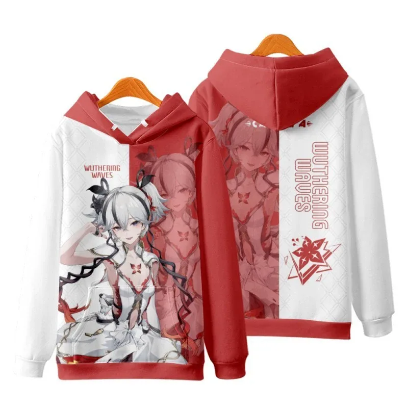 Game Wuthering Waves All Role Playing 3D Hoodies Sweatshirts Fashion Men's Anime Pullover Autumn/Winter Outdoor Casual Tracksuit