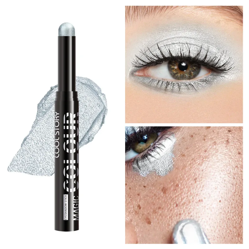 2 in 1 Eyeshadow Lipstick Stick Pencil Waterproof Glitter Brighten Matte Eye Shadow Makeup Pigment Eyeshadow Pen