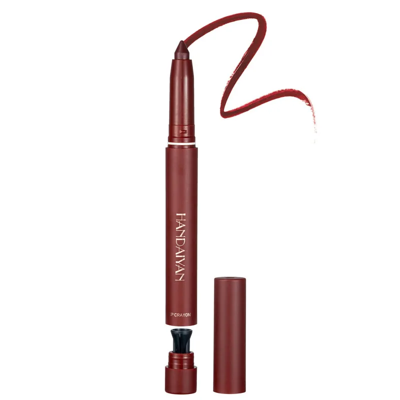 12 farver Pink Velvet Matte Lipstick Pen Lip Liner Blyant Vandtæt Langvarig Ikke let at falme Plumpe læber Crayon Makeup Tint — image 15