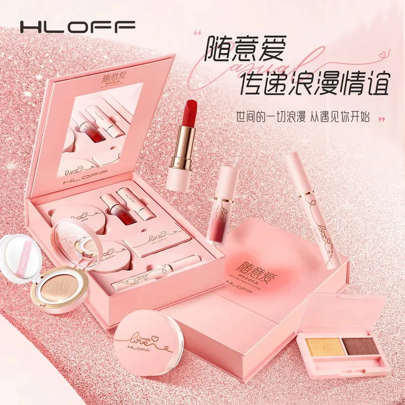 Random Love Yao Color Makeup Set Hadiah High-End Hadiah Hari Valentine Hadiah Hari Valentine Gincu Kusyen Set Solek