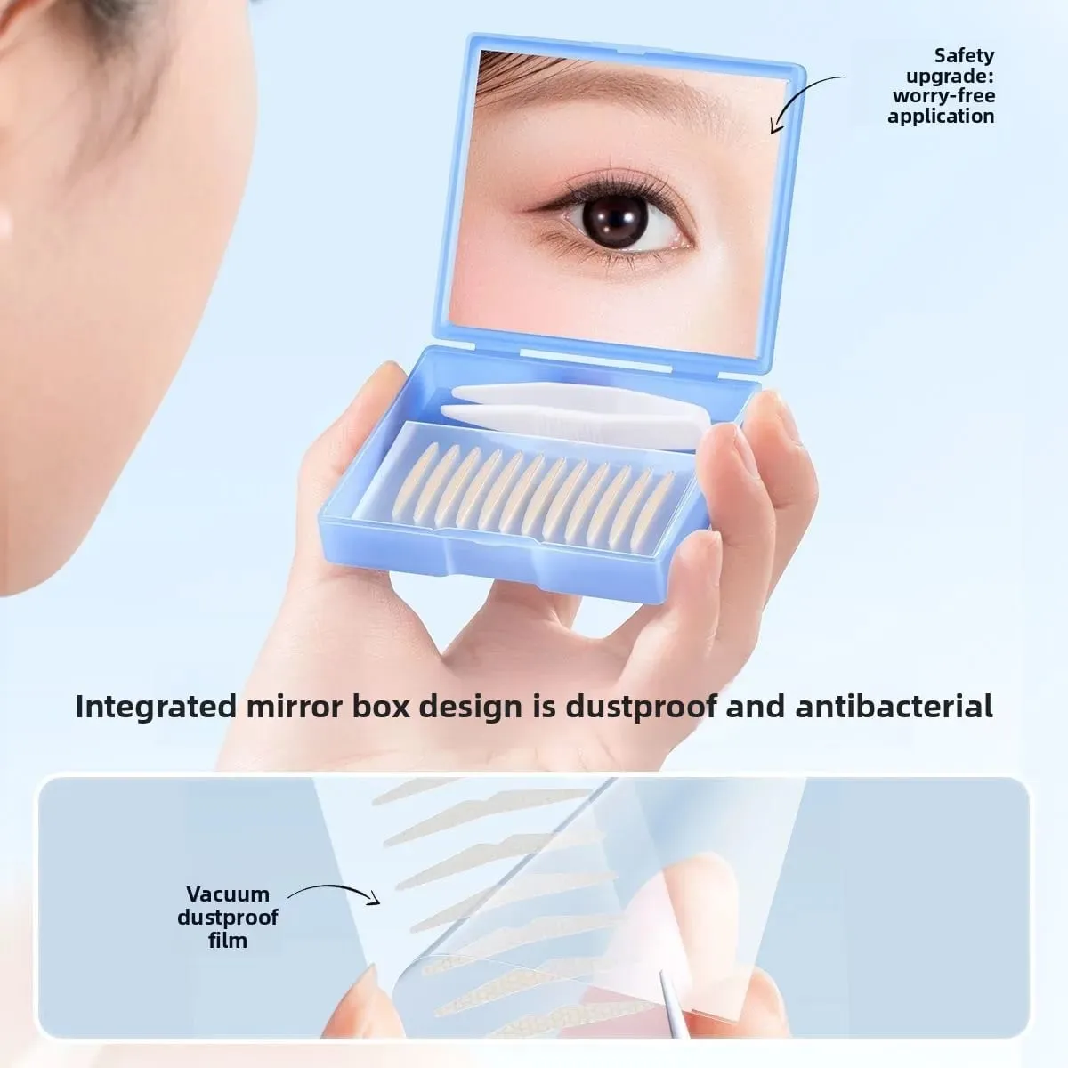 Double Eyelid Tape Invisible Eyelid Stickers for Monolids Hooded Droopy Puffy Eyes Instant Eye Lift Sweat-proof Breathable