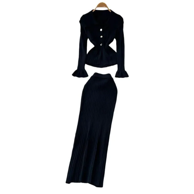 Yuoomuoo marca moda de uma peça de malha maxi vestido feminino elegante com decote em v babados cintura fina bodycon camisola vestido de festa