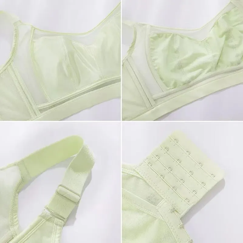 Women's plus Size Minimizer Bra Ultra-Thin Full Coverage Gathered Side Support Anti-Sagging Brassiere for Large Bust — image 6