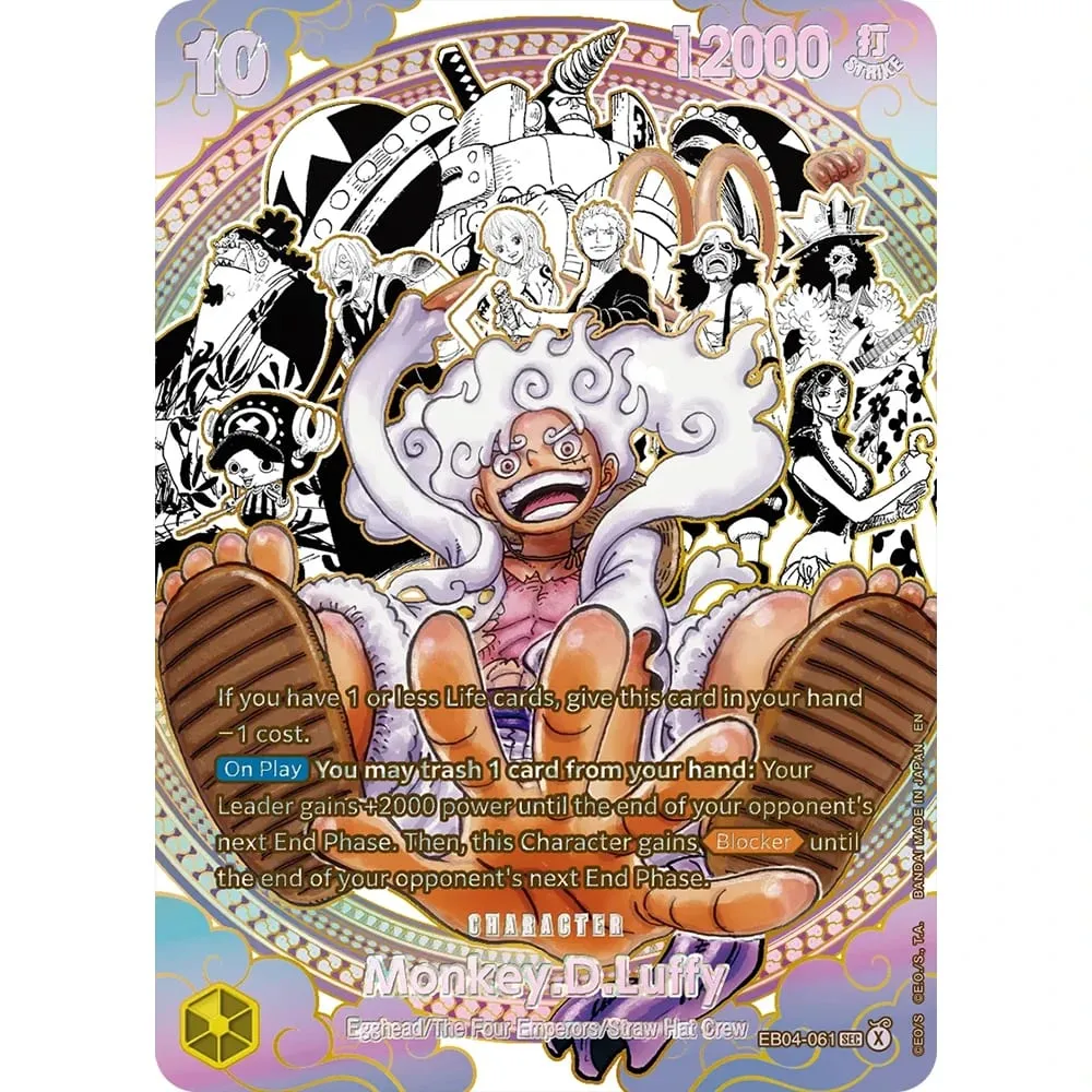 Collection Cards Monkey D. Luffy EB04-061 OPCG EN Shining Creativity Rare Holographic Embossed Textured Foil Card