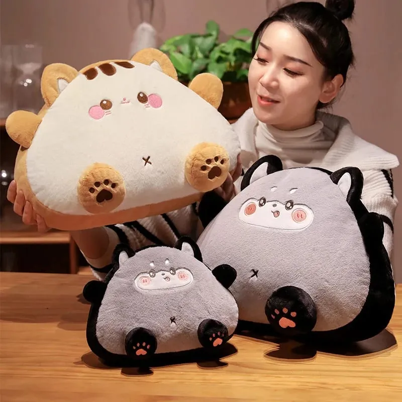 20cm Rice Ball Cat Plush Pillow Cute Onigiri Kitten Stuffed Cushion Soft Fluffy Throw Pillow Sofa Bedroom Decor Gift