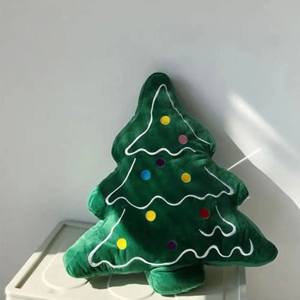 Soft Christmas Tree Sofa Cushion Skin-friendly Comfortable Christmas Day Decorative Pillow 3D Shaped Ornaments