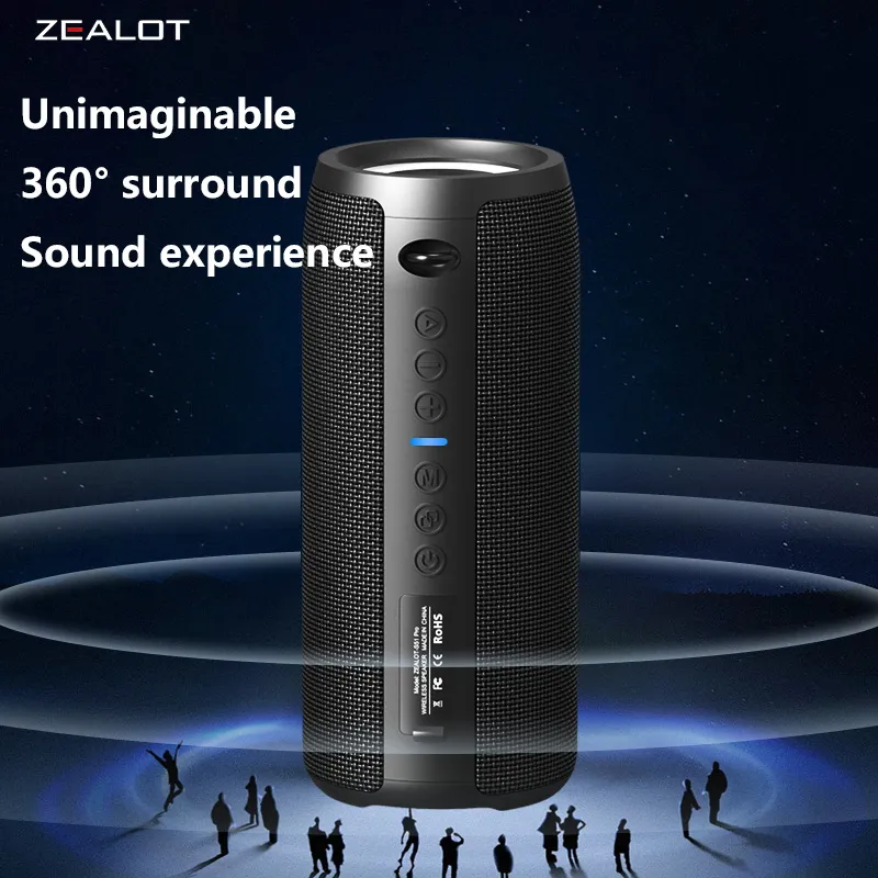 S51 Pro 40W haut-parleurs sans fil haut-parleur de caisson de basses Portable extérieur batterie 5200mAh 24 heures de lecture stéréo forte.