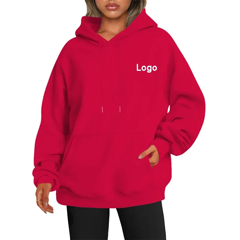 Customized Oversize Hoodies Women Fashion Printed Loose Long Sleeve Shoulder Drop Cuff Sweathsirts Streetwear Pullovers Sudadera