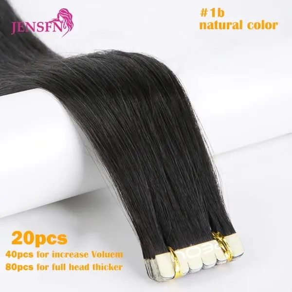 Mini Tape In Hair Extensions 100% Natural Human Hair Remy Quality Straight Seamless PU Tape Ins Brown blonde For Salon