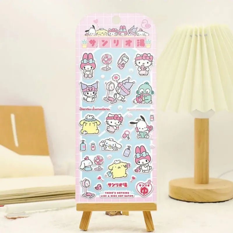 Genuine Sanrio 3D Foam Stickers Cartoon Hello Kitty Kuromi Melody Toy Decal For Scrapbook Water Mug Phones Planners Decor Decals