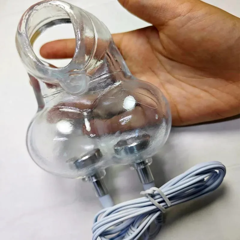 Taser Electric Shocker Ring Men Masturbate Stimulate Penis Erection Sex Toy on Gay E-stim Massage Bondage Penis Scrotum Cockring