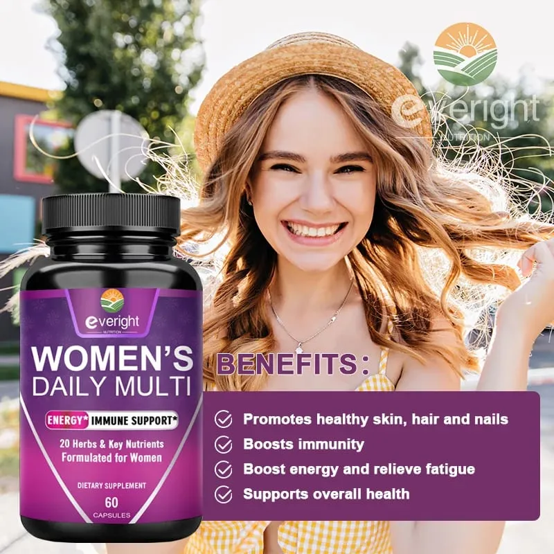Multivitamin for Women: Supports Joints Skin Nails with Magnesium Biotin Calcium Zinc Selenium