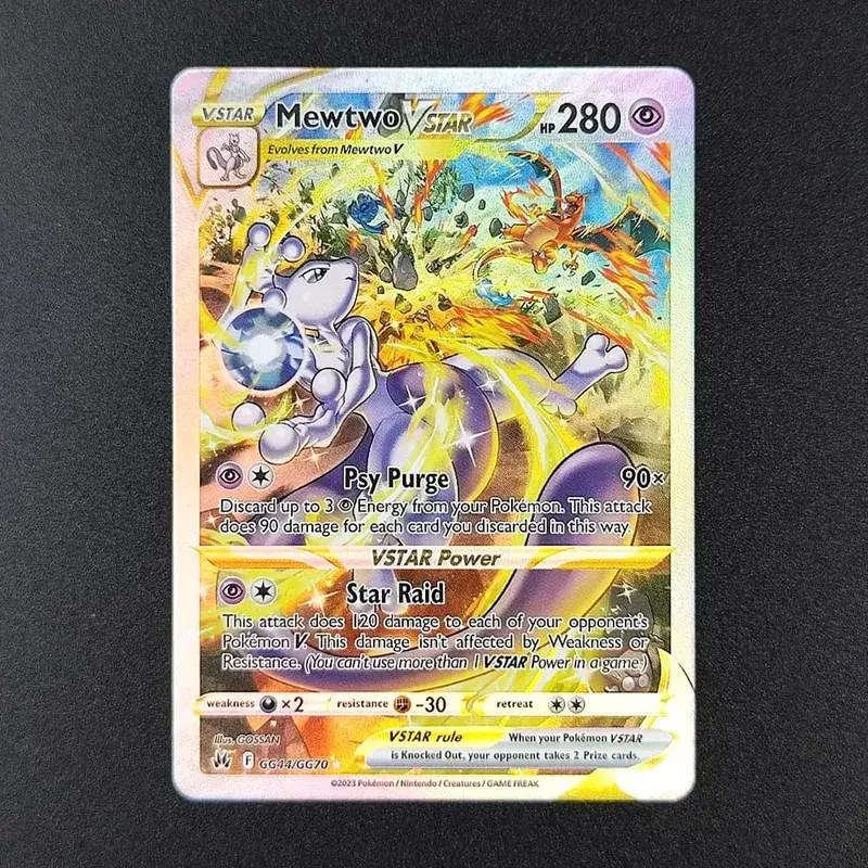 Proxy PKM Card English Rocket Mewtwo MEW GX EX Vmax TCG Collection Trading Card Game