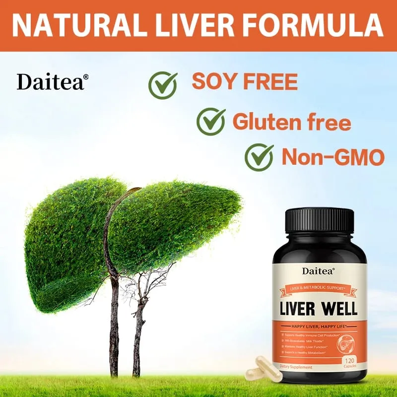 Milk Thistle Capsules Liver Health Support Gut & Immune Health Skin Beauty Liver Function Promotes Digestive Health