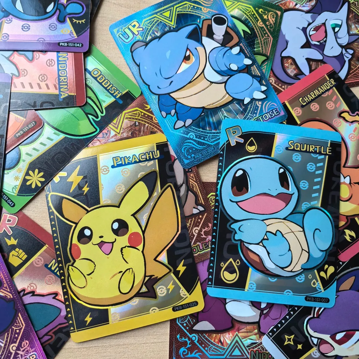Shiny 59 Stuks PokeBaBy Leuke DIY Kaart Pokemon Holografische 1996 Q151 Anime Versie Klassieke Collectie Kaarten Gengar Charizard