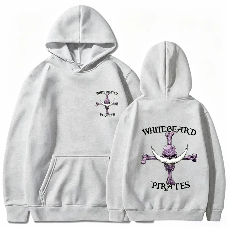 Sudadera con capucha de One Piece Whitebeard Pirates, sudadera con estampado, sudadera con capucha con estampado de anime Jolly Roger de Whitebeard